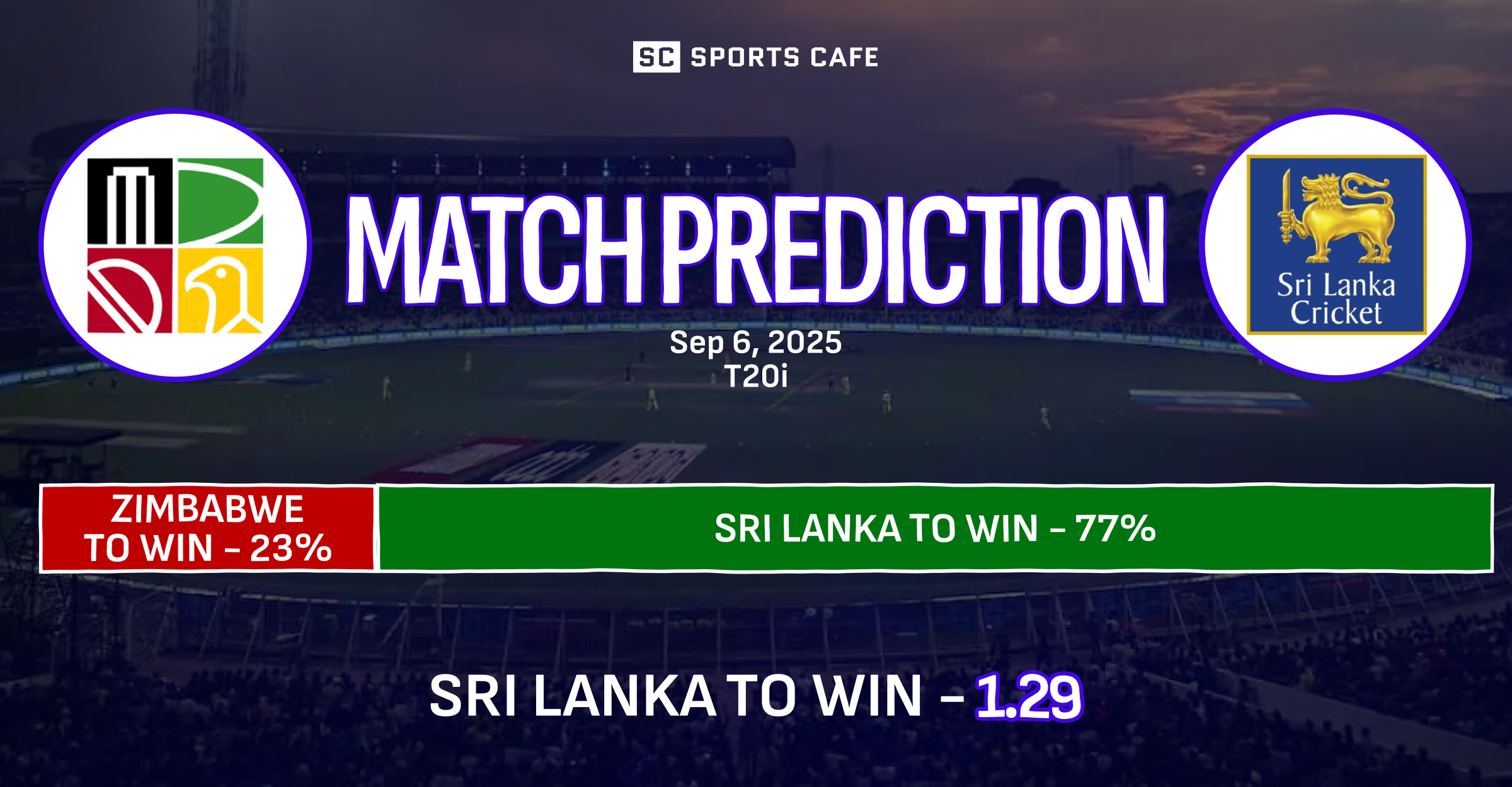 Zimbabwe vs Sri Lanka Match Prediction